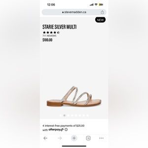 Steve Madden Starie Sandal in Silver Multi